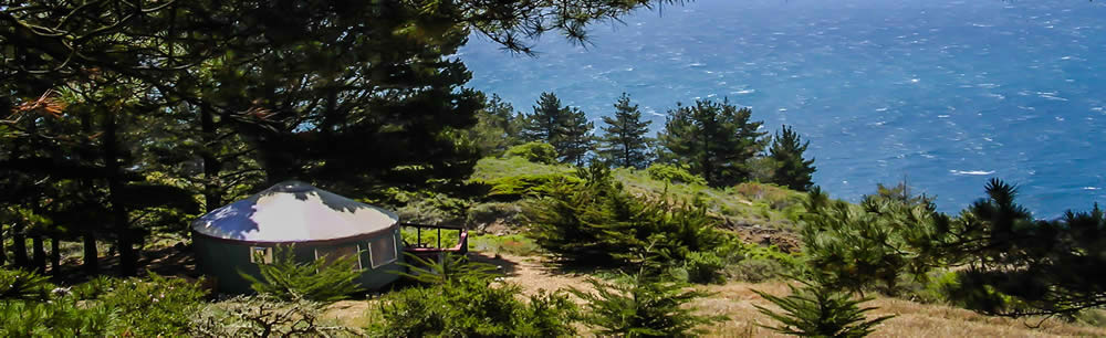 Yurt along the Pacific Ocean